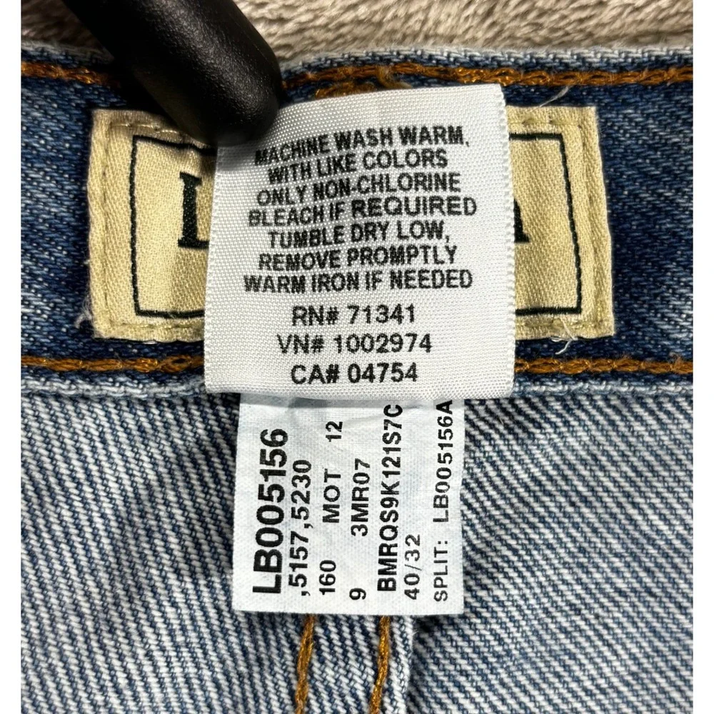 LL Bean Natural Fit Jeans Mens 40x32 Blue Good Medium Wash Straight Leg‎ Cotton